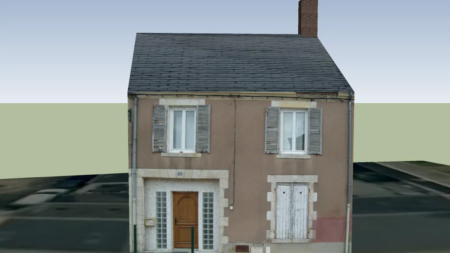 Maison de bourg, Sandillon (Loiret), FRANCE