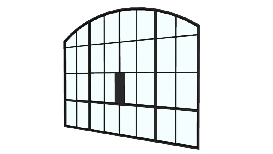 Porta de metal em arco