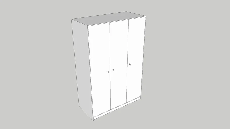 IKEA Kleppstad Wardrobe With 3 Doors