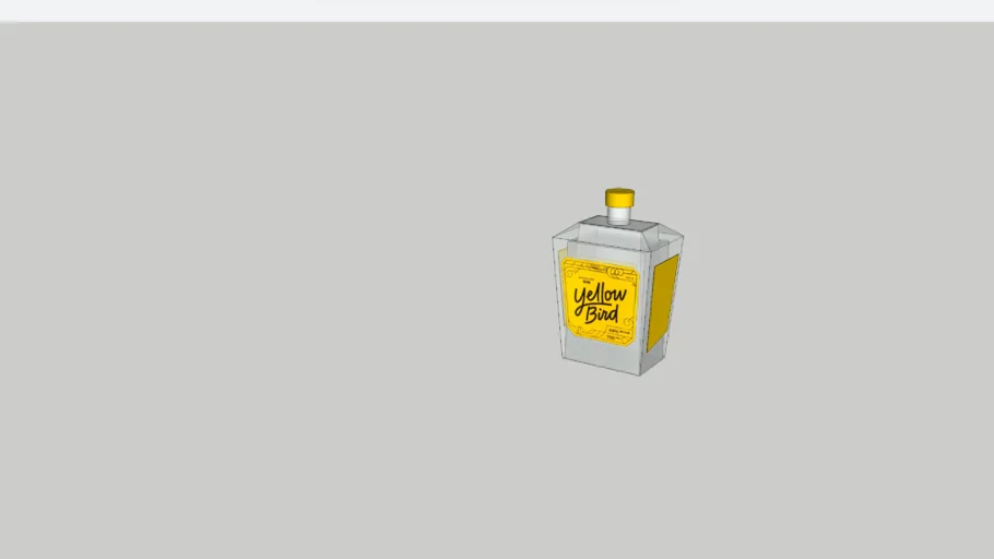 garrafa de gin Yellow Bird