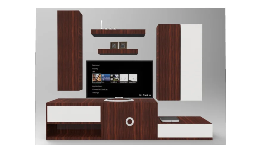 Modern tv set with Sony bravia 42 inch 3D smart tv
