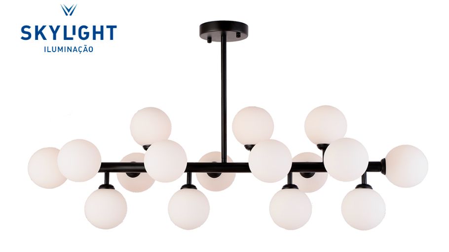 Pendente Cotton SKY-3027PT Preto | Skylight