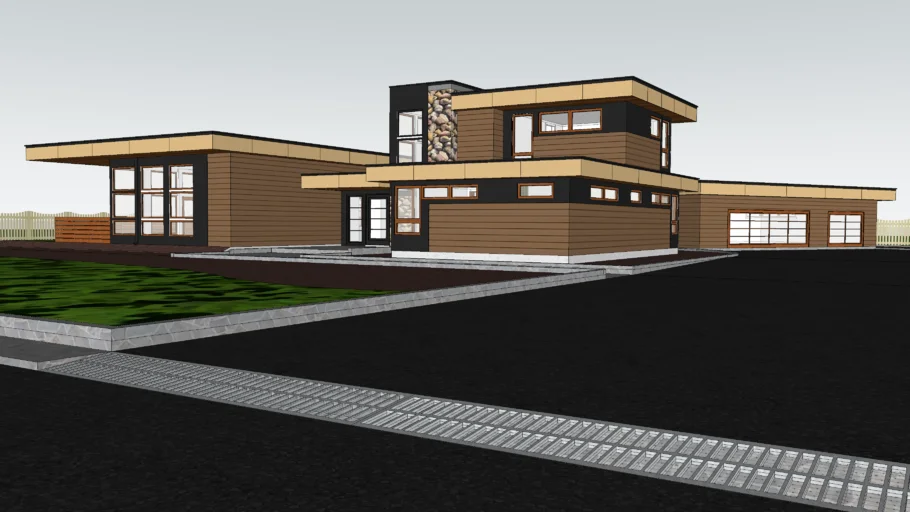 4-Bedroom 5-Bathroom Two-Storey House (textured)