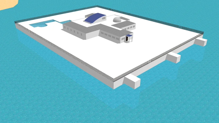 Floating House Between Two Islands