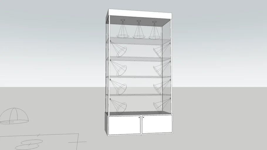 Display Case - Trophy Case - Exhibit Display (VRAY materials & lighting)