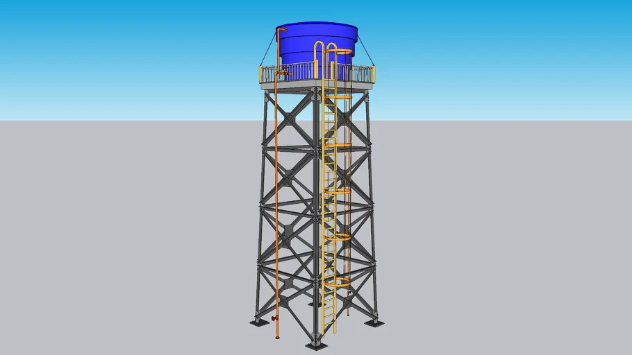 Caixa d-agua com torre.