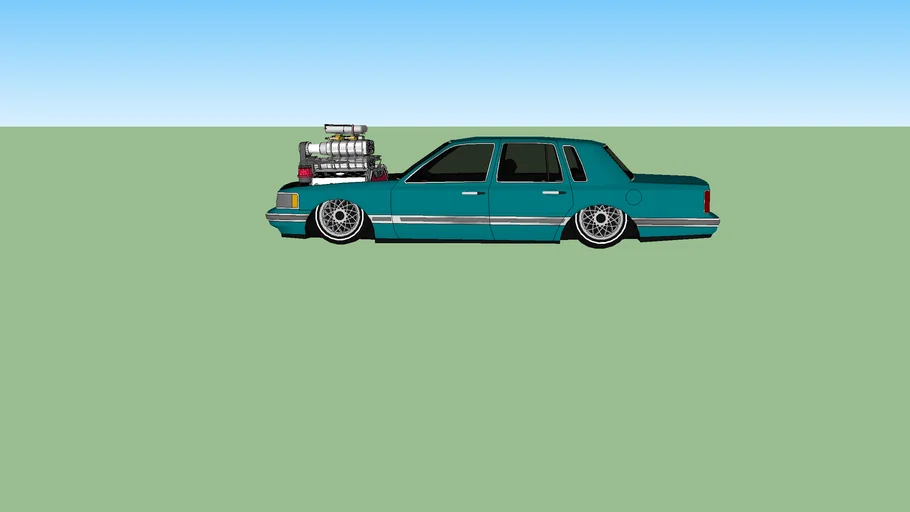 Badass Slammed Lincoln Town Car