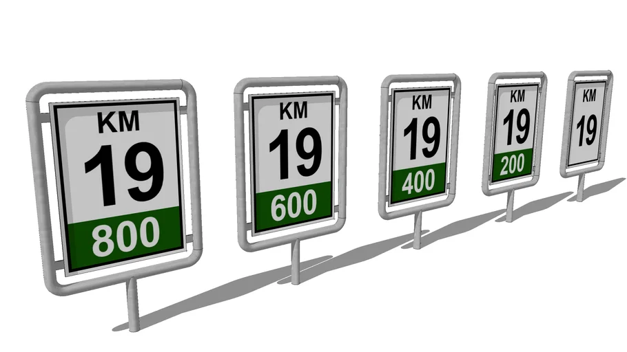 Rambu Kilometer Tol | 3D Warehouse