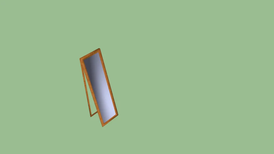 Full length stand up wooden mirror