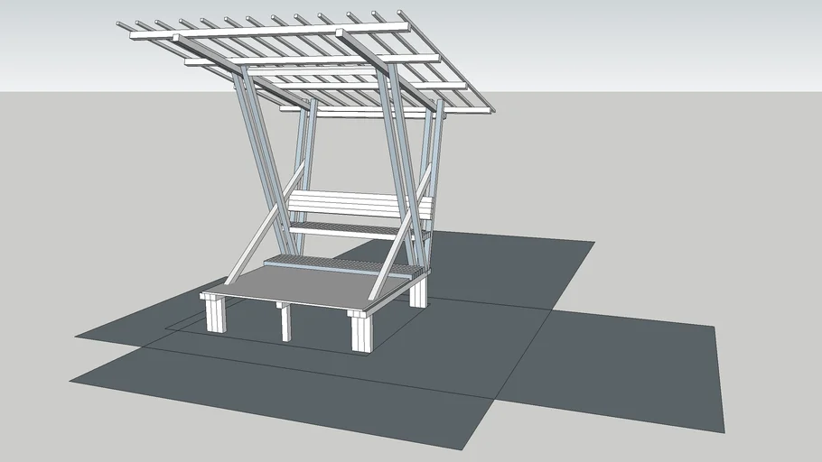 Saung Bambu/Kayu uk 2x2 M2 Dengan DECK