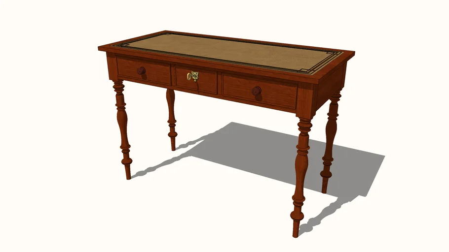 Victorian Leather Top Writing Table