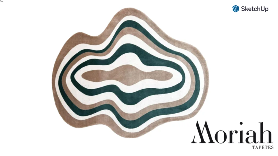 Tapete Sala Orgânico Waves Boreal - Moriah Tapetes