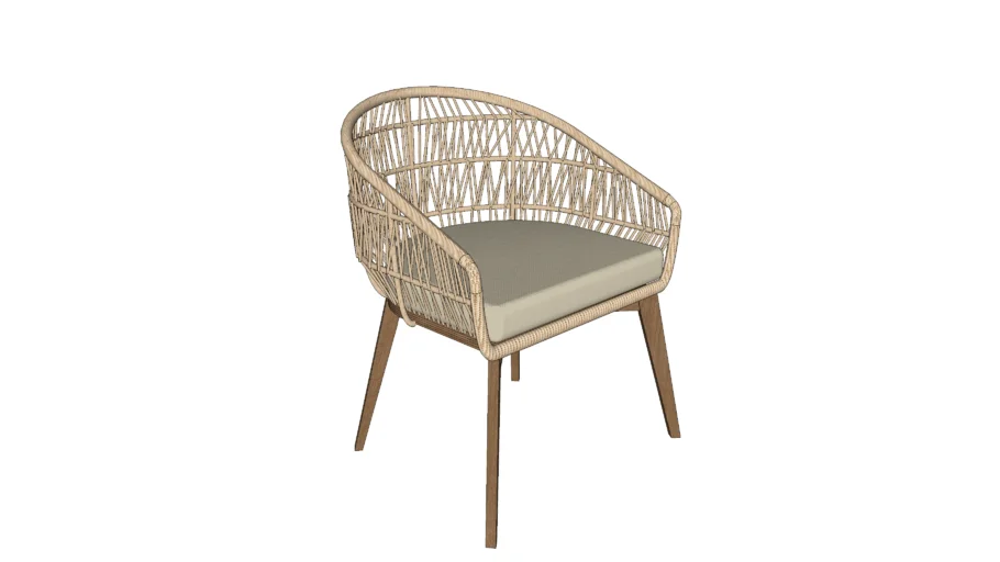 Silla de Lazo para Exterior Teca CASA ESTER HUC39669