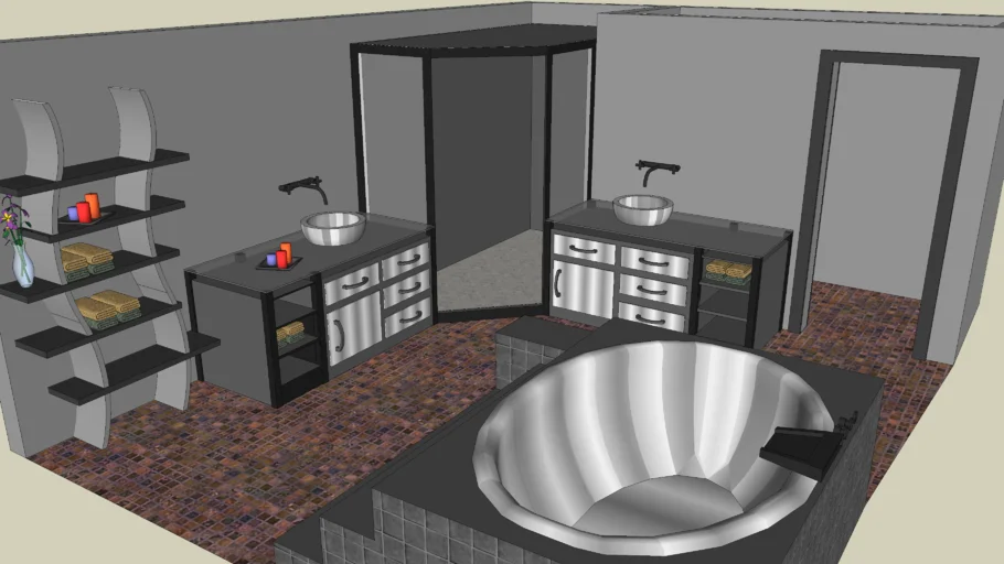 Modern style bathroom