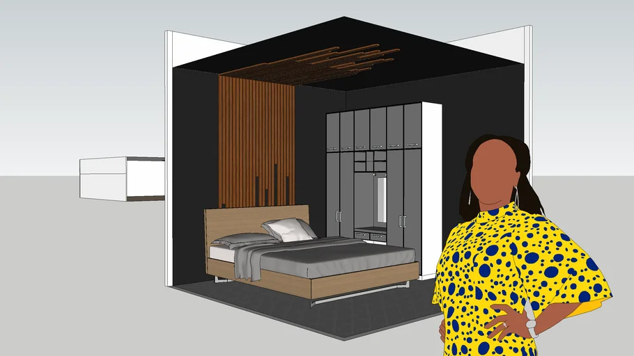 Kamar tidur utama minimalis 3,5x3,5