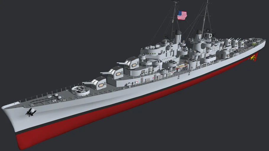 AMERICAN+NAVY+1944+WW2+USS+SAN+JUAN+LIGHT+CRUISER+OAKLAND+CLASS
