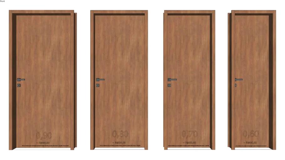 Porta de Madeira com Fechadura - Completa