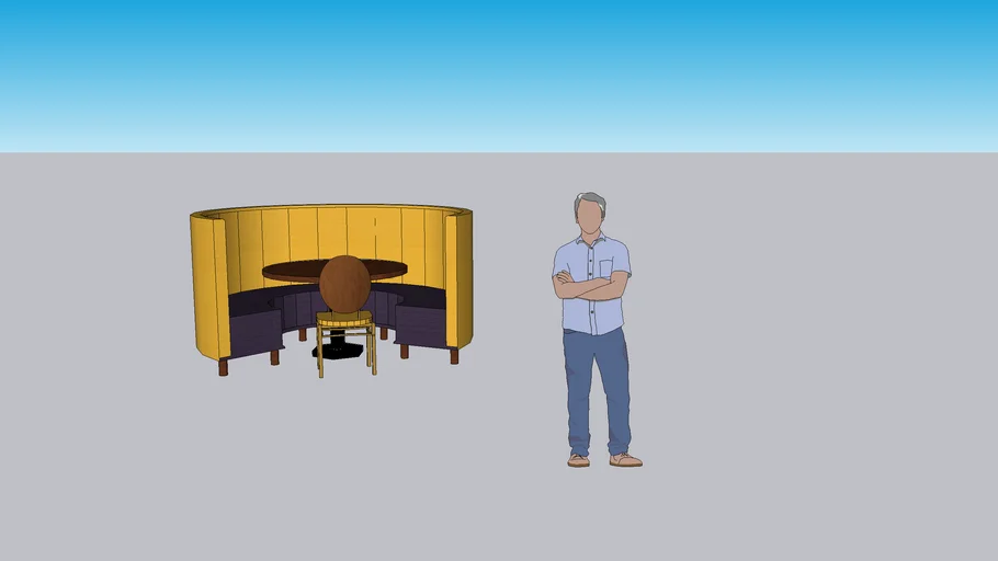 48" HIGH ROUND RESTAURANT BOOTH