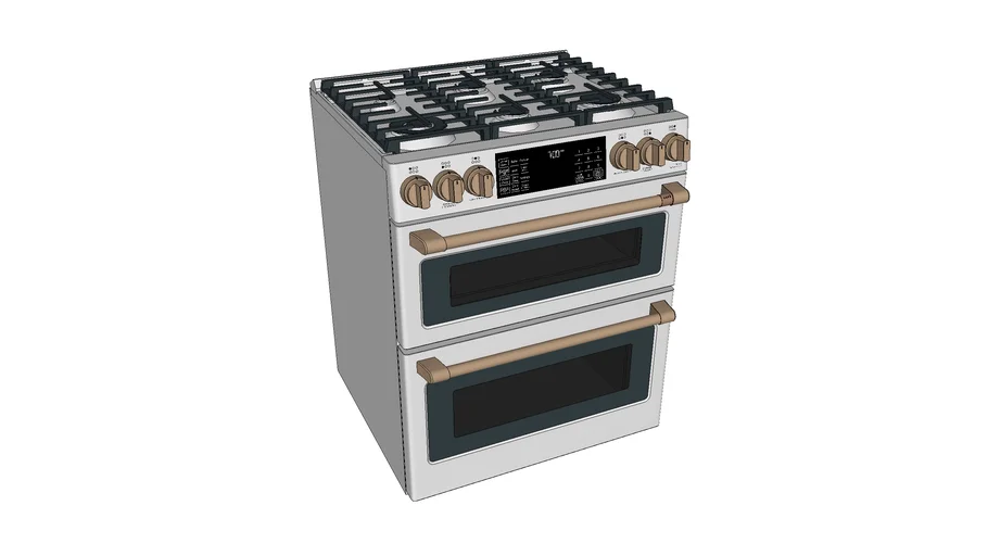 Café™ 30" Smart Slide-In, Front-Control, Gas Double-Oven Range with Convection