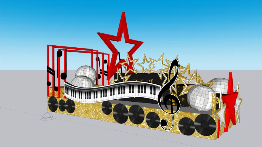 CARRO ALEGORICO DE MUSICA , CARNAVAL , DESFILE 