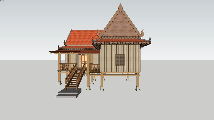 ផ្ទះលំហែរកាយខ្មែរ​​ Khmer traditional bungalow