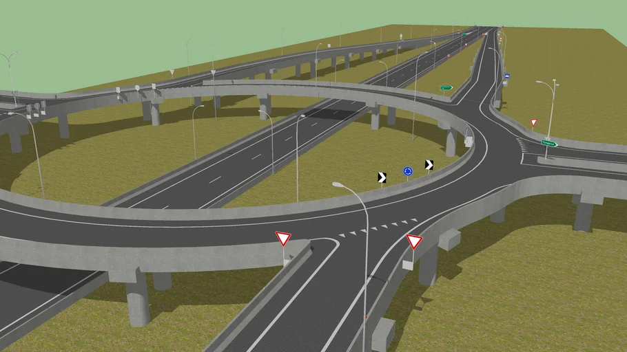 Ongelijkvloerse kruising autoweg KBL | 3D Warehouse