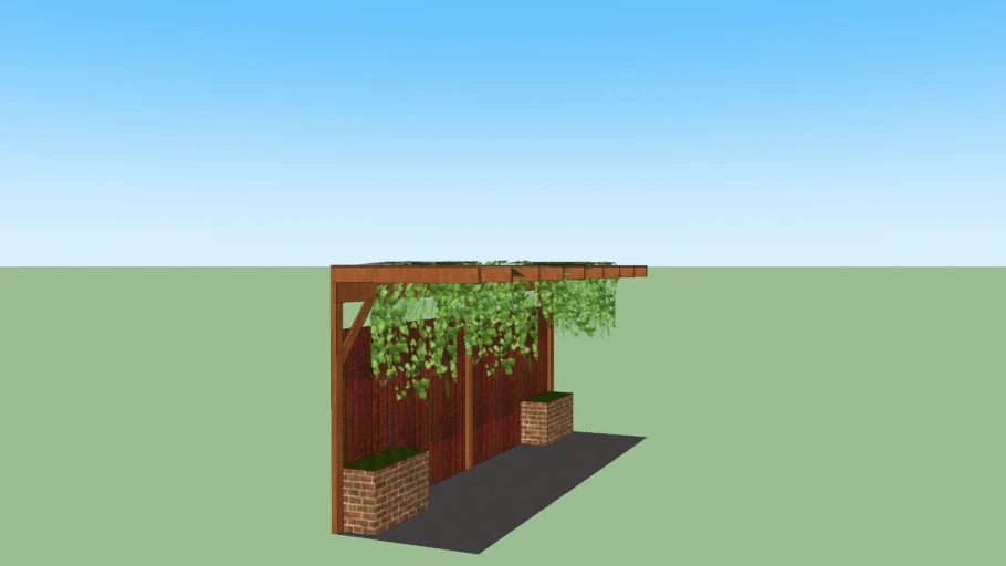 Wood Pagoda with Vines