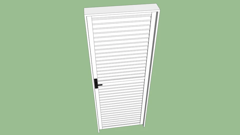 Porta de aluminio com veneziana 77cm