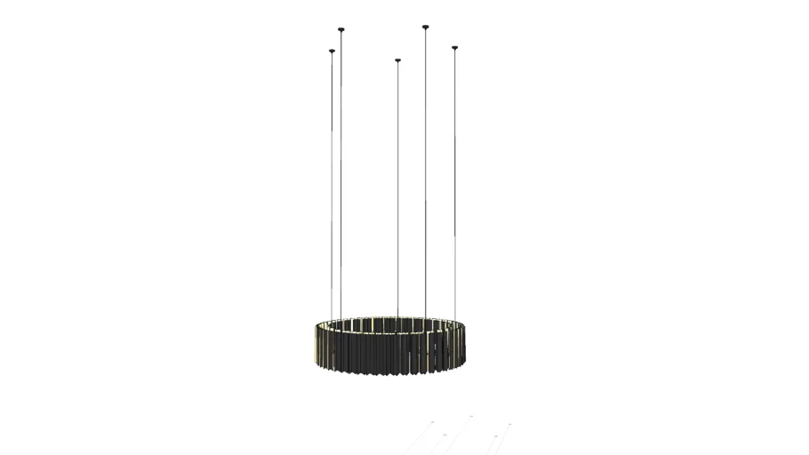Metal Fin Chandelier