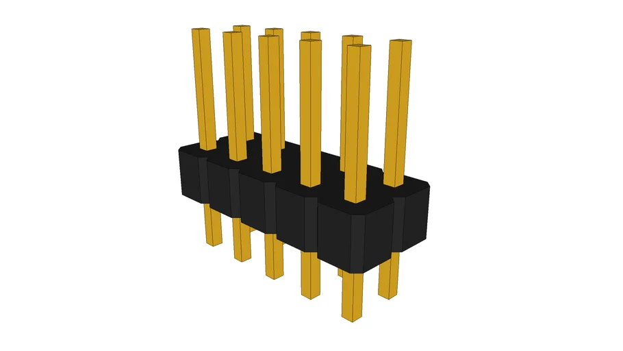 2 X 5 Pin Header 2.54 Pitch | 3D Warehouse