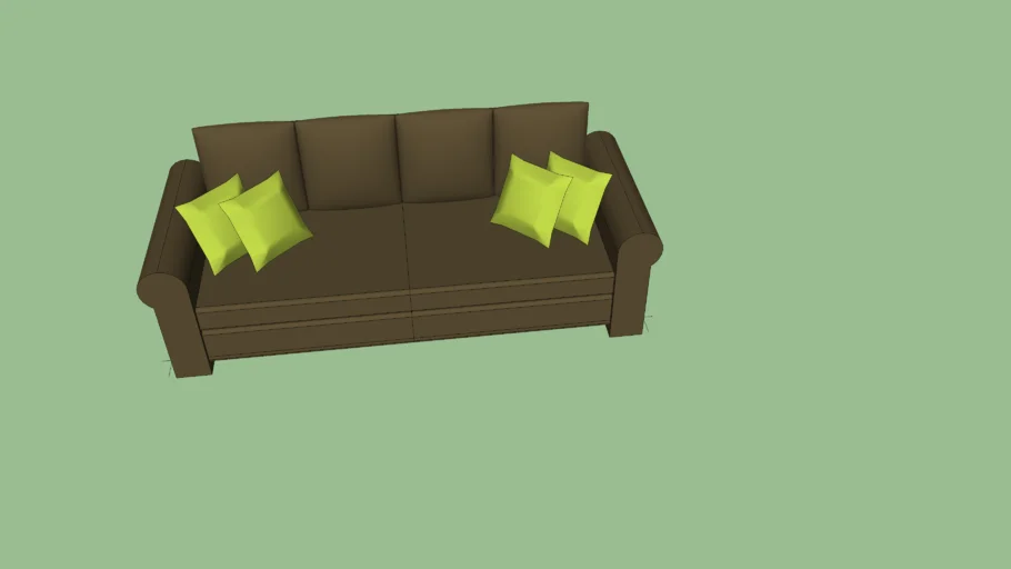 Sofa, couch with pillows, kanapa