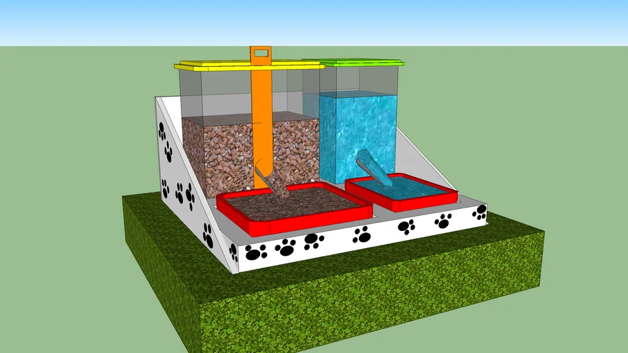 Dispensador de alimento y agua para mascotas