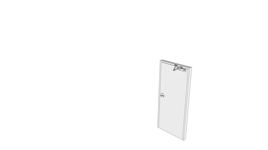 Office Door with Door Closer (Closed)