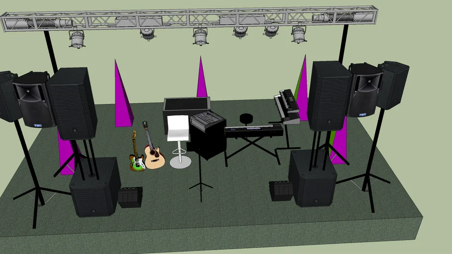 Music Band Rig stage setup