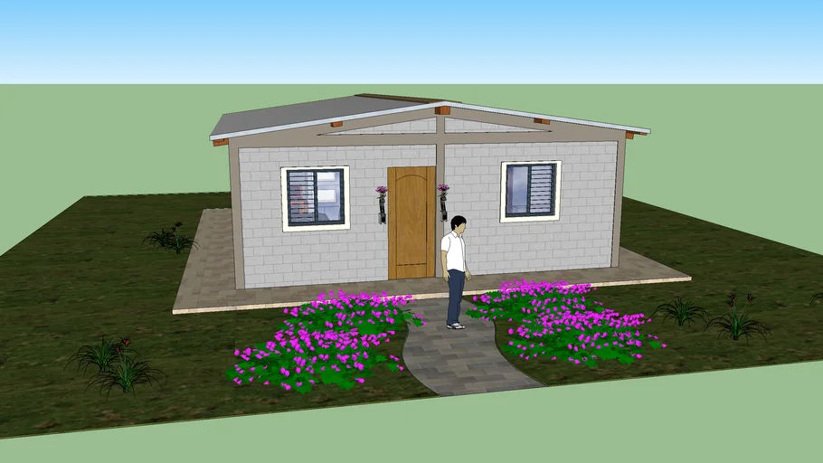 casa con techo de lamina