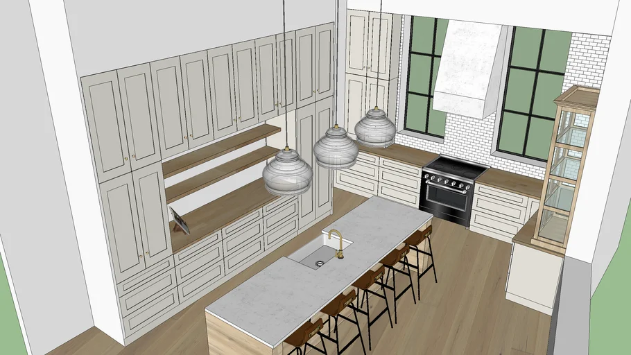 traditional modern kitchen updated