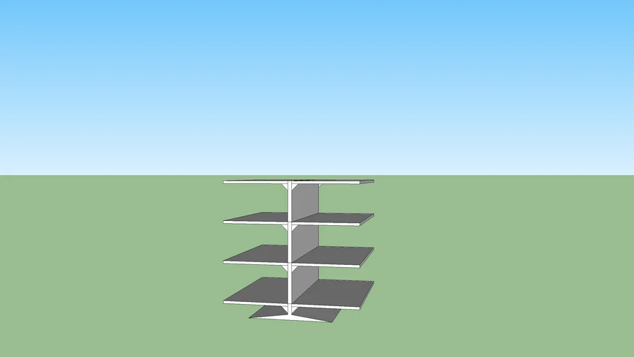 Estante Central com Prateleiras