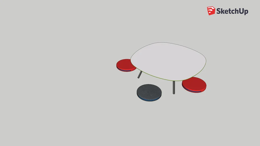 PEBBLETREE TABLE (LOW) + workpads | 3D Warehouse