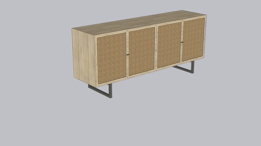 Dolores Cane Console Table - Pottery Barn