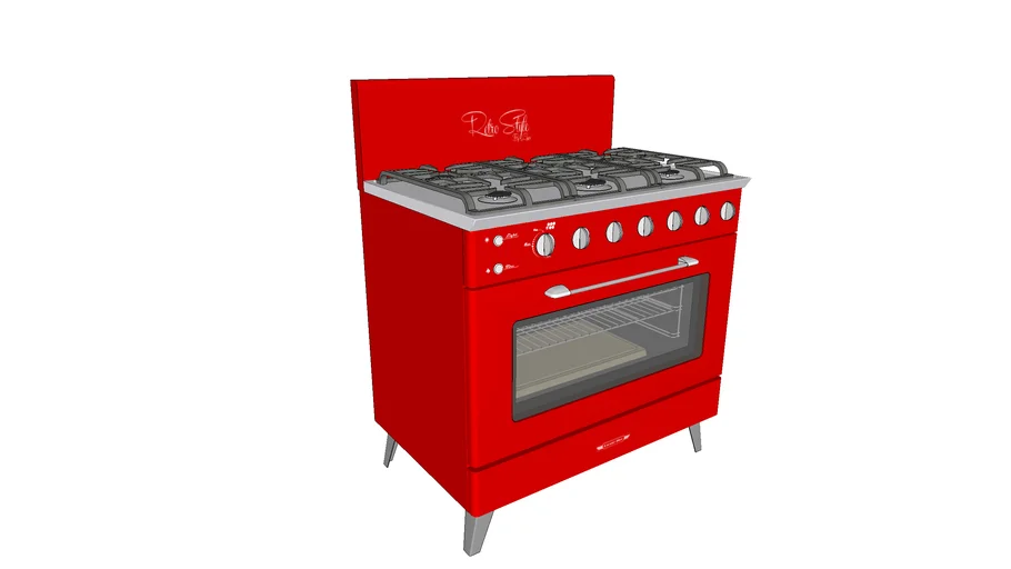 Cocina Retro 900 Roja - Luxor Gas