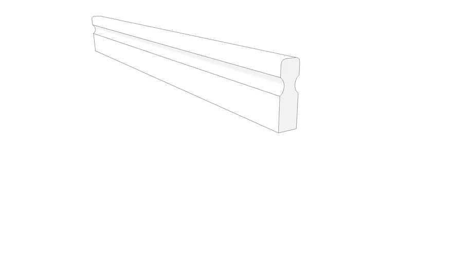 Low Poly Handrail with Finger Groove