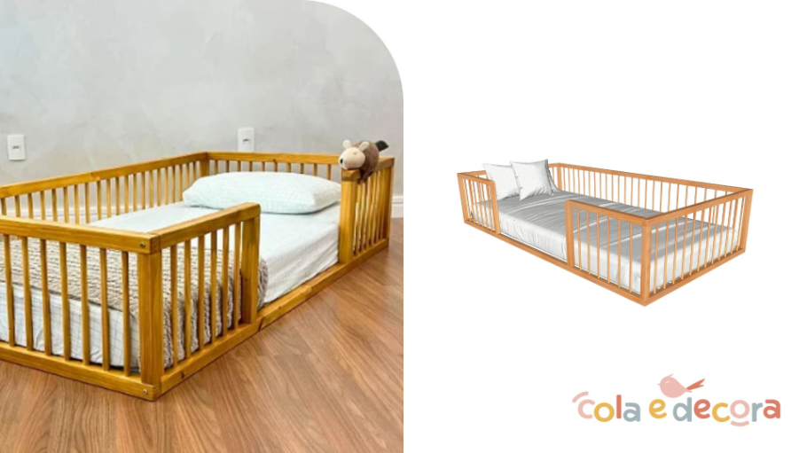 Cama Infantil Montessoriana Cercadinho