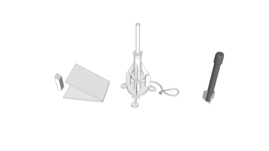 Bicycle pump rocket syste,