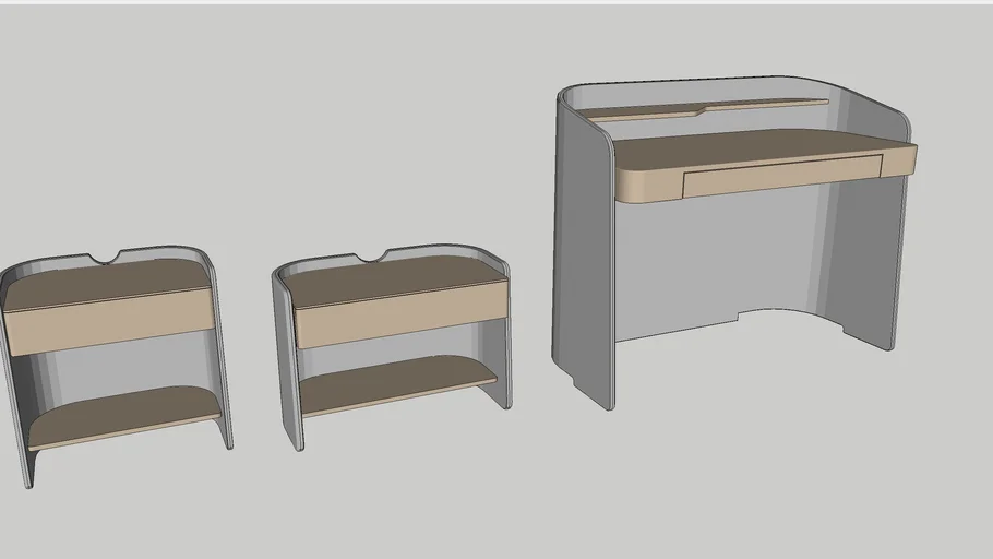 Pianca Chloe night stand and dresser