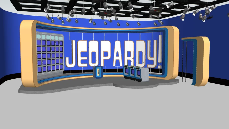 The second-season Jeopardy! set.