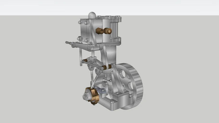 Stuart 10V Single Cylinder Vertical Steam Engine (with reverse). | 3D ...