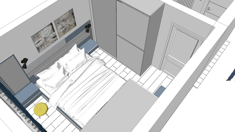 Bedroom and hallway