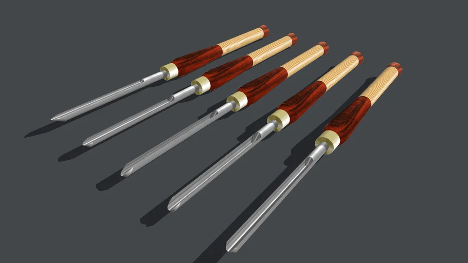 WOODTURNING GOUGES SET 01