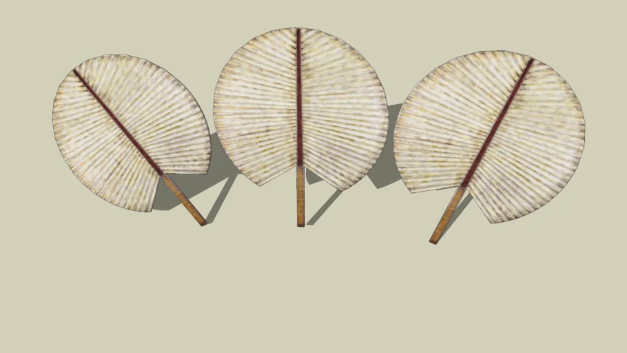 Three palm leafes