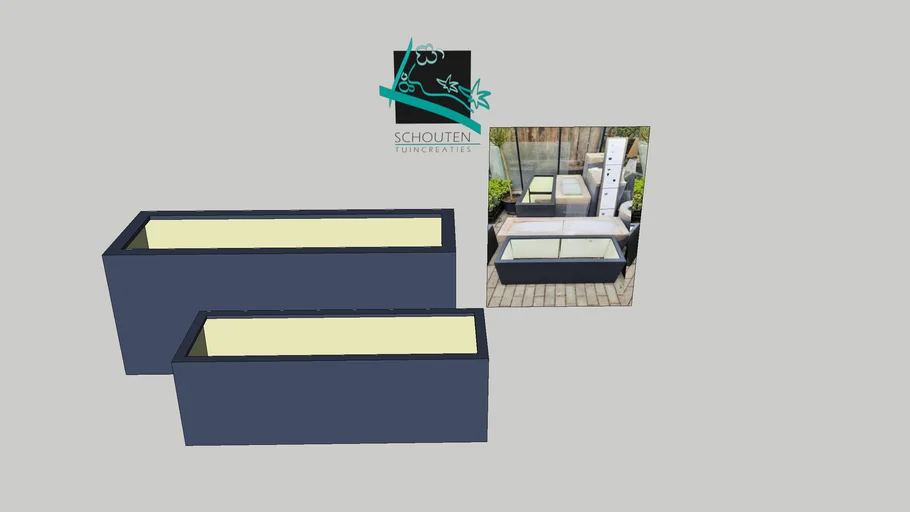 Polyester planter rectangle